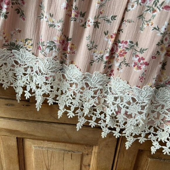 Liza Lynn Western Wear Floral Print Elastic Waist Skirt ***Needs Elastic Replace - Picture 4 of 7